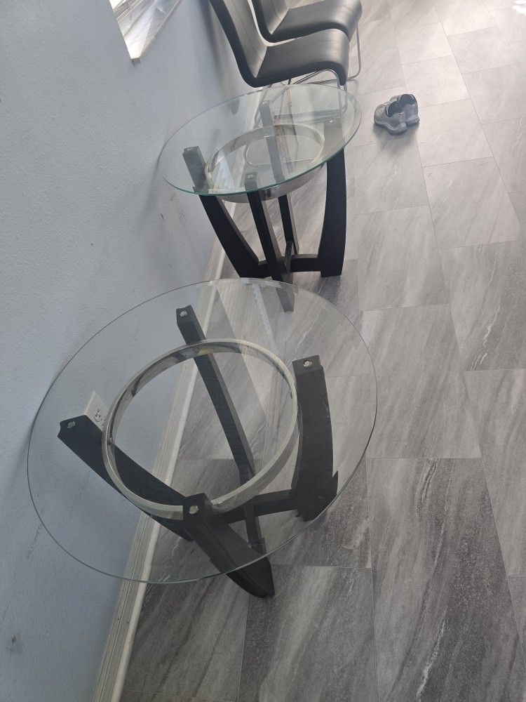 Glass Top Side Table