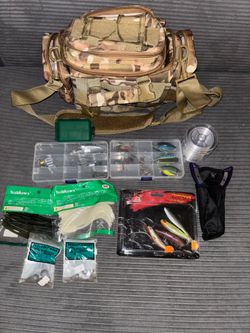 Fishing Tackle Bag Bundle – Lures, Baits, Line & Accessories