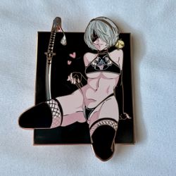 Nier Automata 2B Battle Android Fantasy Anime Collectible Figure Toy Pin New