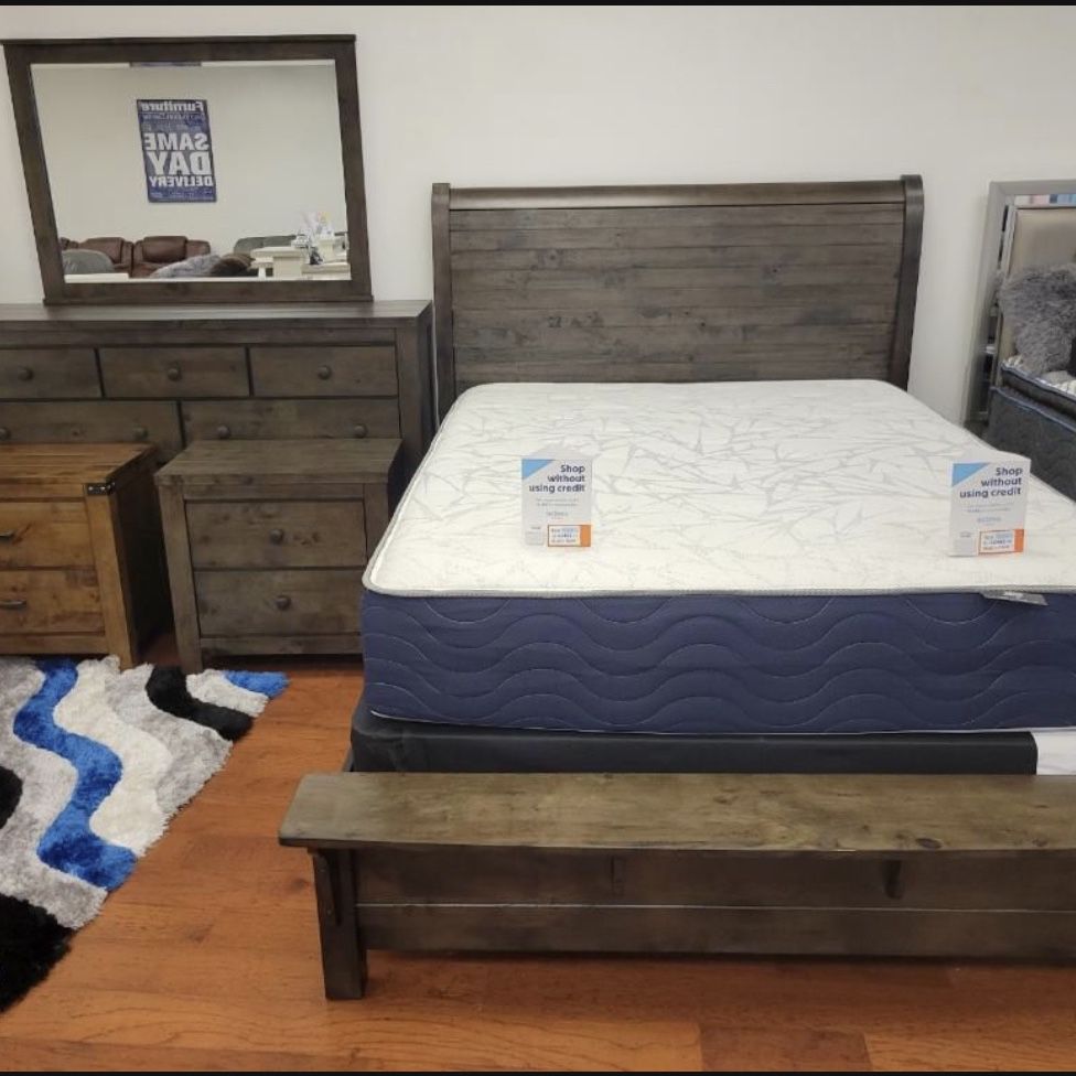BEAUTIFUL NEW PETER QUEEN BEDROOM SET ON SALE ONLY $799. IN STOCK SAME DAY DELIVERY 🚚 EASY FINANCING 