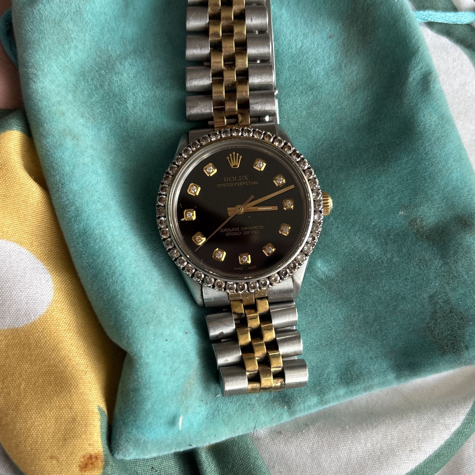 Authentic Rolex With Diamond Around Face
