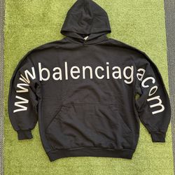 Balenciaga logo print hoodie