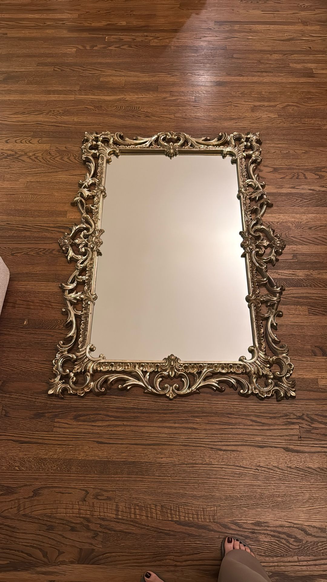 Antique Gold Frame Mirror 48” X 36”