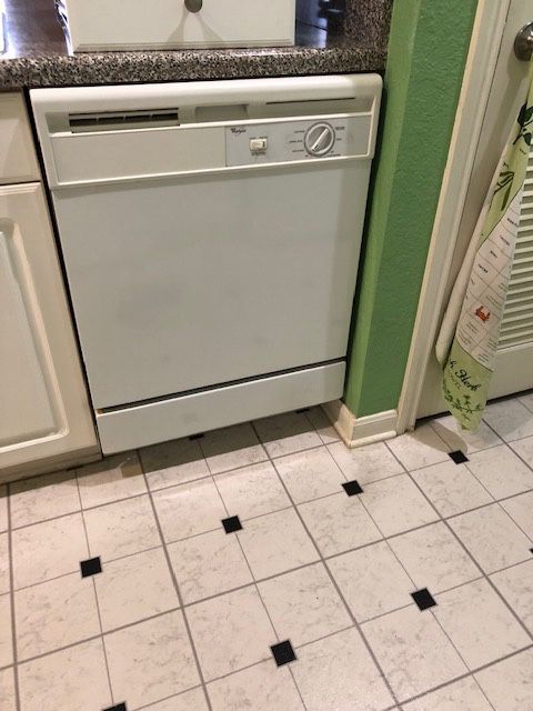 Whirlpool refrigerator, stove and dishwasher
