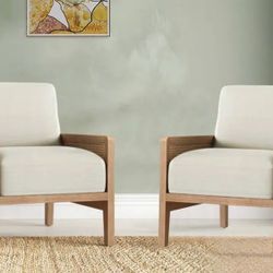 Set Of 2 Better Homes & Gardens Springwood Caning Accent Chair,s, Light Honey Finish.