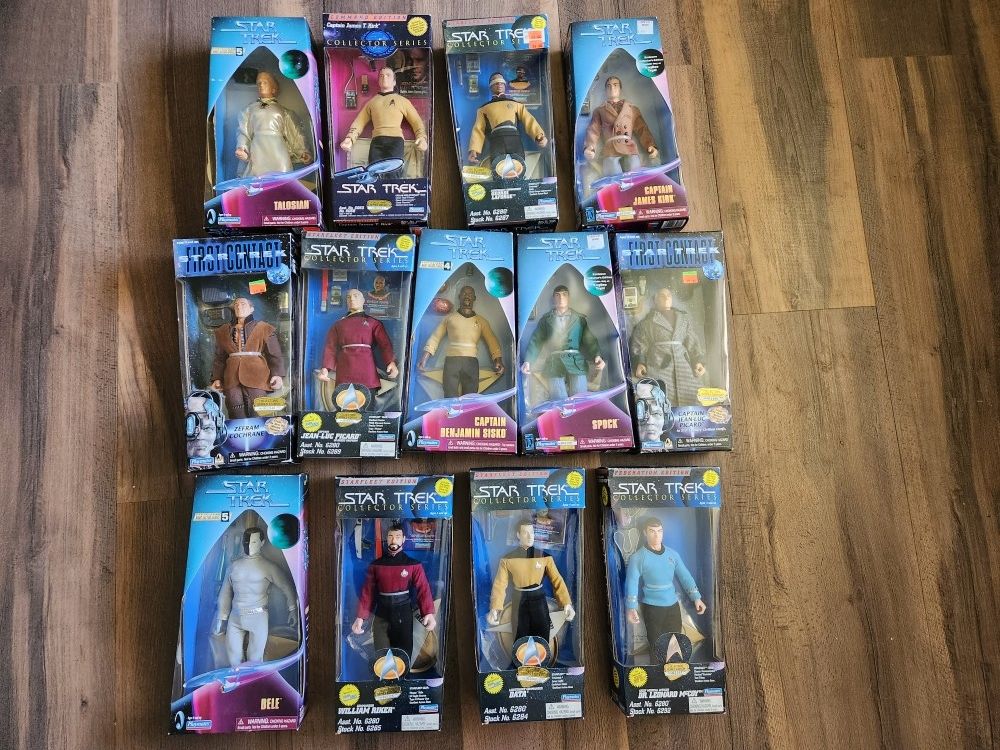 Star Trek 1990's Original In Unopened Boxes: Collector Series, First Contact, And Collectors Edition Action Figures