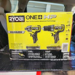 Ryobi ONE+ HP 18V Brushless 1/2 in. Drill/Driver & Impact Driver Kit w/(2) 2.0 Ah (New)