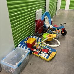 A Bunch Of Kid / toddler / Baby Items, Sit Me Up, Pool, Bikes, Couch, TOY CARS, Wagon