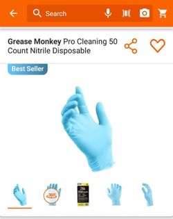 Grease Monkey Pro Cleaning 50 Count Nitrile Disposable