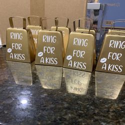 Wedding Cowbells- Wedding Decorations- Ring For A Kiss 