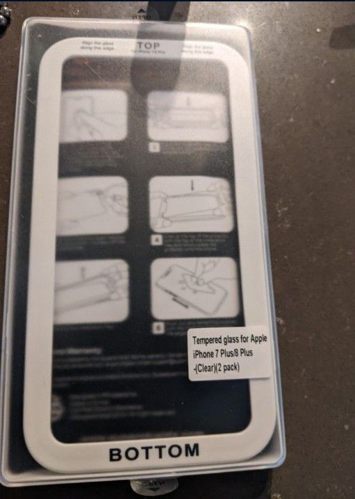 Tempered Glass iPhone 7 /7+, 8 / 8+ Cover Two Pack