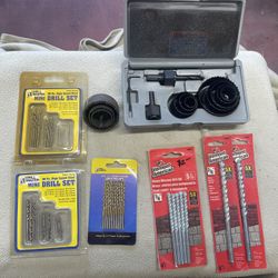  Drill bits  and holesaw bits Bundle 