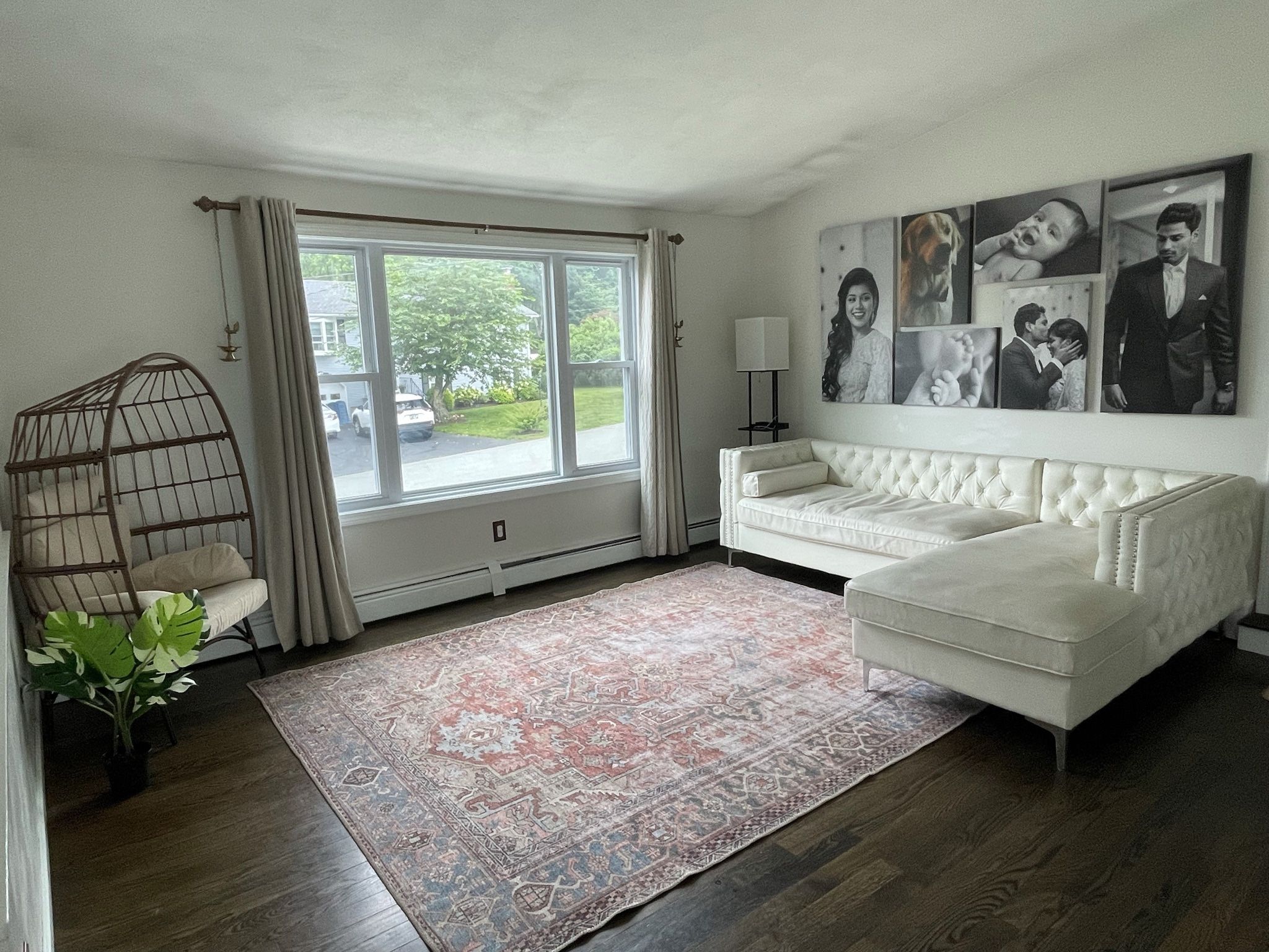 104in White Sectional