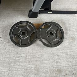 FITNESS GEAR 45Lb Olympic Barbell Grip Weight plates $100  