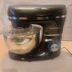 KUCCU Stand Mixer, 6-Speed Tilt-Head Food Dough Mixer,Stainless (6.5-QT, Black)