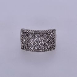 18k White Gold Diamond Women’s Statement Ring 