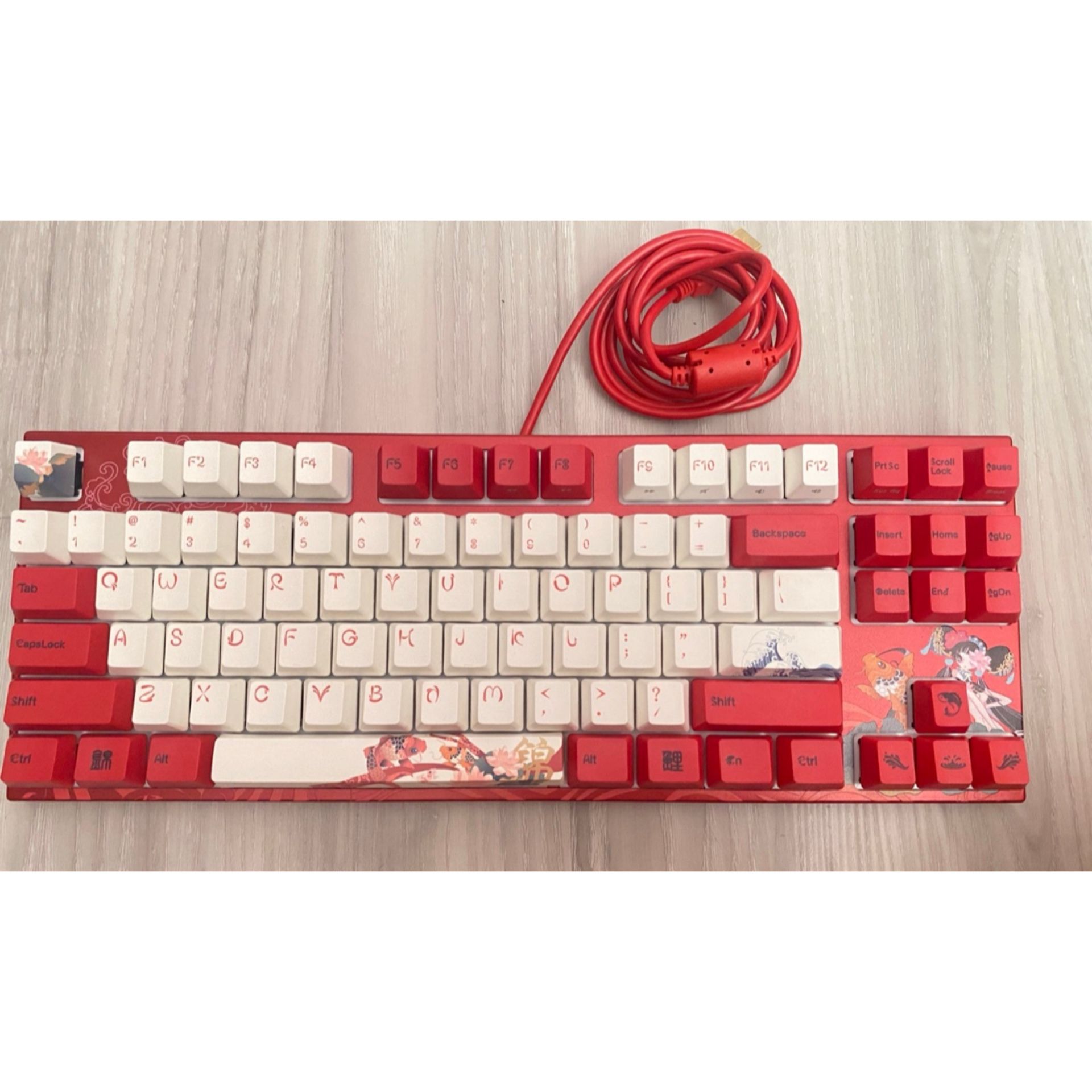 Varmilo VA87M Koi TKL Red Mechanical Keyboard - Cherry MX Switches