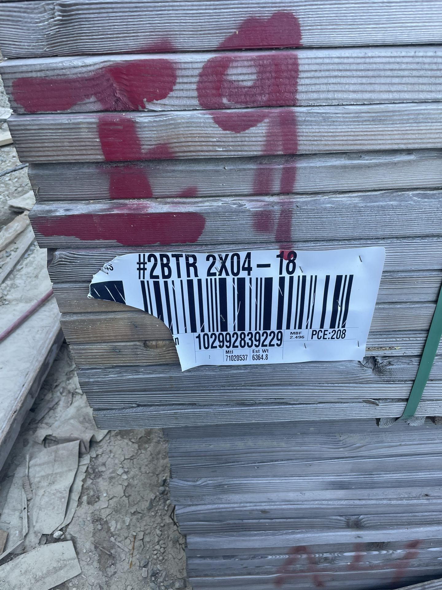 Lumber For Sale - 2x4 - 18’ Lengths - $3/Piece