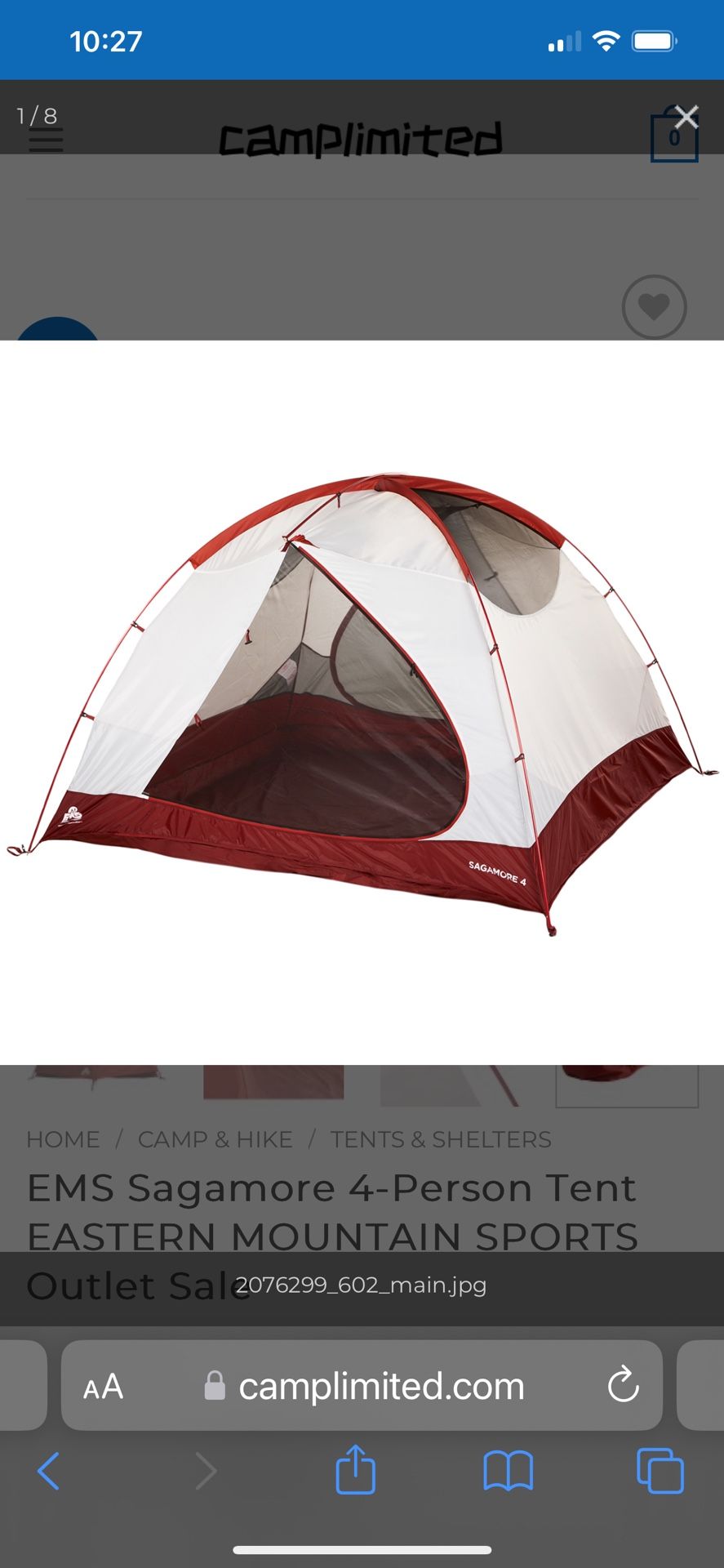 EMS “Sagamore 4-Person Tent” EASTERN MOUNTAIN SPORTS