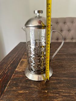 Glass & Stainless Steel French Press Coffee Maker