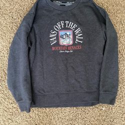 VANS Sweater Size M Pullover Hoodie with Off-The-Wall Graphics