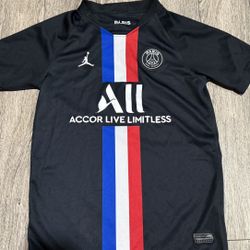 Black PSG Soccer Jersey Kids Size Large