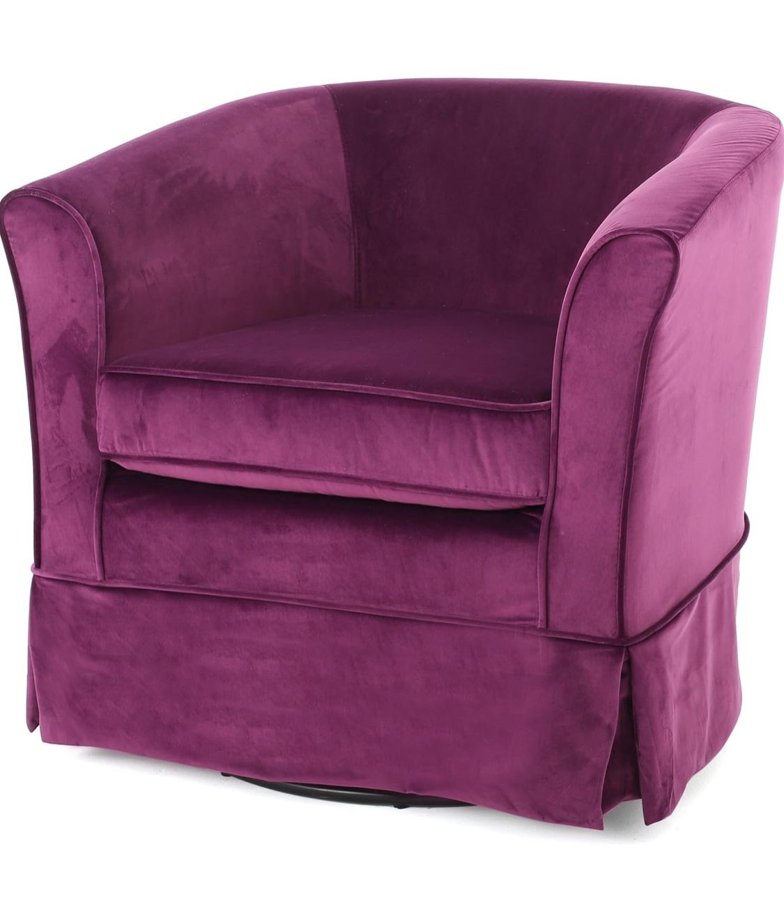 Purple Velvet Swivel Chair