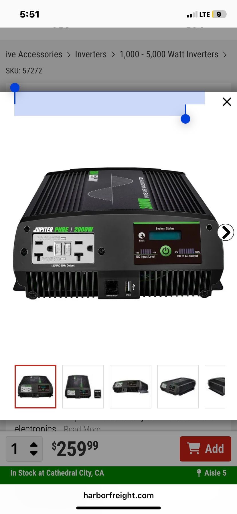 JUPITER PURE 2000 Watt Continuous/4000 Watt Peak Pure Sine Wave Power Inverter