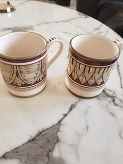 Vintage Sberna Deruta Coffe Mugs 2 Set