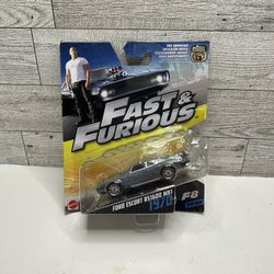 Fast and Furious Gray ‘1970 Ford Escort RS1600 MK1 F8  • Die Cast Metal • Made in China  Scale 1:55 