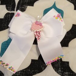 NWT Large Ice Cream Cheer Hair Bow