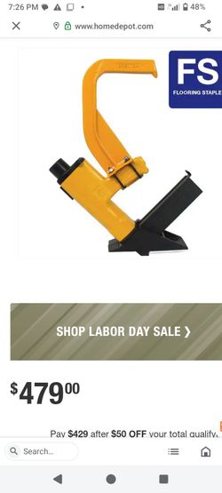 Pneumatic 15.5-Gauge Flooring Stapler
