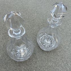 Vintage Etched Glass Decanters