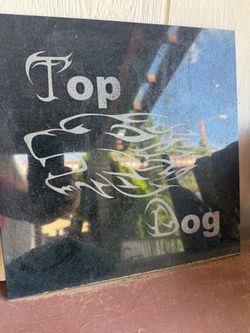 Top Dog Engraved Granite Tile Sign