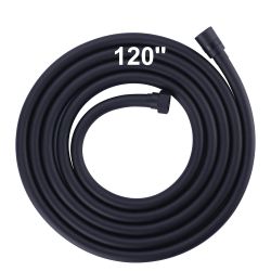 PVC 120 in. Shower Head Hose in Matte Black