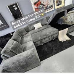 💥 Sectional Sofa Sleeper 💥 Furniture Queen Bedrooms, Dining Avail
