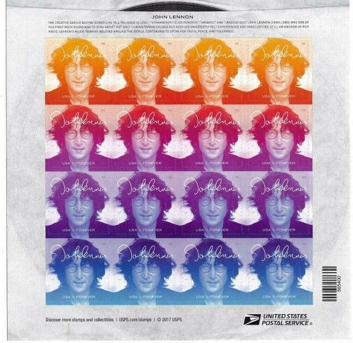 John Lennon - Stamps Imagine Sheet of 16 First Class Stamps Scott 5315 MNH Brand New 