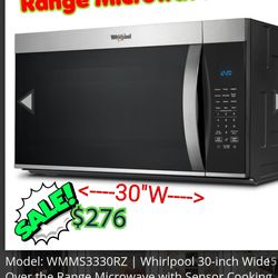 Whirlpool Over The Range Microwave Sensor Cook 1.9 Cu. Ft in Fingerprint Resistant Stainless Steel - WMMS3330RZ