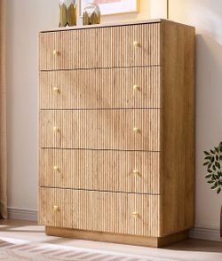 2 Fluted 5 Drawers Dresser