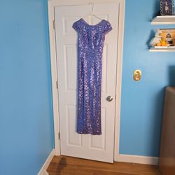 Gown,  purple/lavendar sequin 