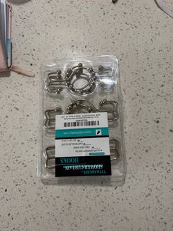 Titanker Metal Shower Curtain Hooks Set of 12