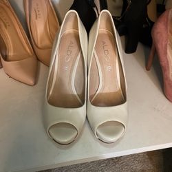 White Aldo Stilettos