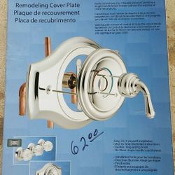 Shower handle oversized cover plate