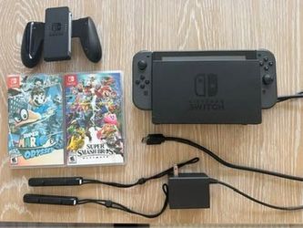 Nintendo Switch Bundle – Super Mario Odyssey + Super Smash Bros Ultimate – Great Condition