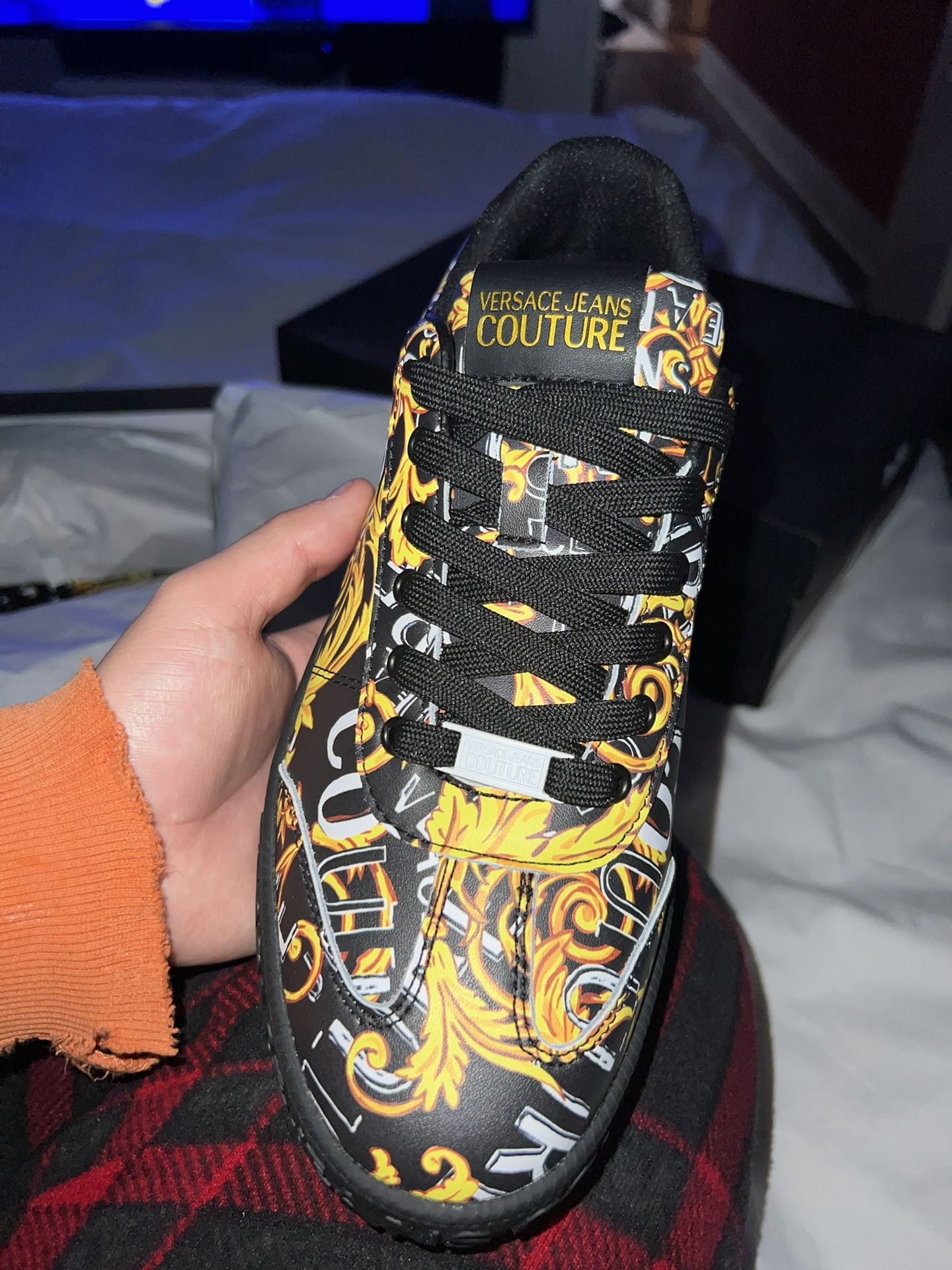 Versace Jeans Couture Men Court 88 Sneakers Black Gold