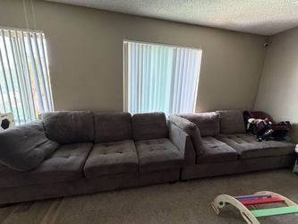 Large Brown Sectional Sofa