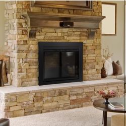 Pleasant Hearth fireplace screen, Black Medium