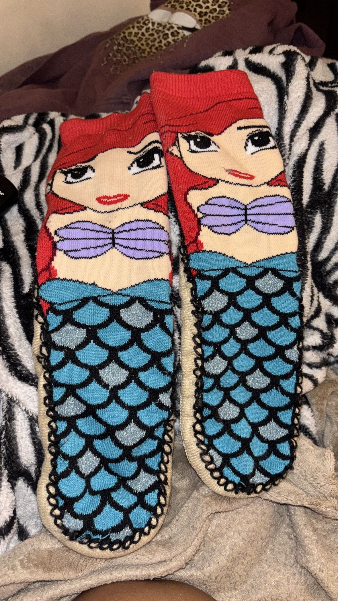 Ariel Slipper Like Socks