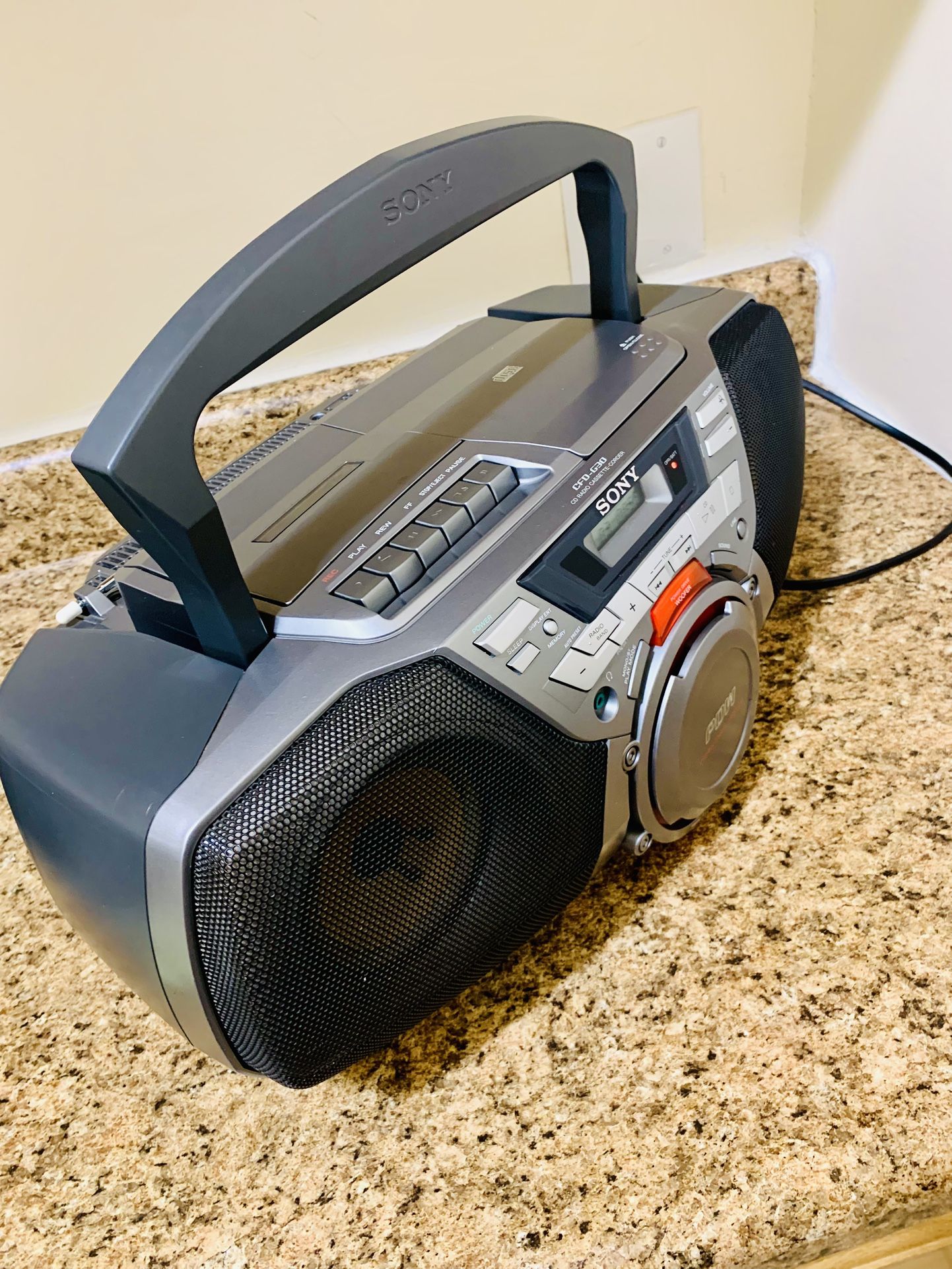 sony boombox radio cd cassette recording player