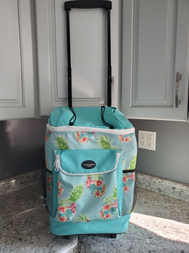 Cynthia Rowley Insulated Cooler Tote On Wheels Can Also Use As A Backpack